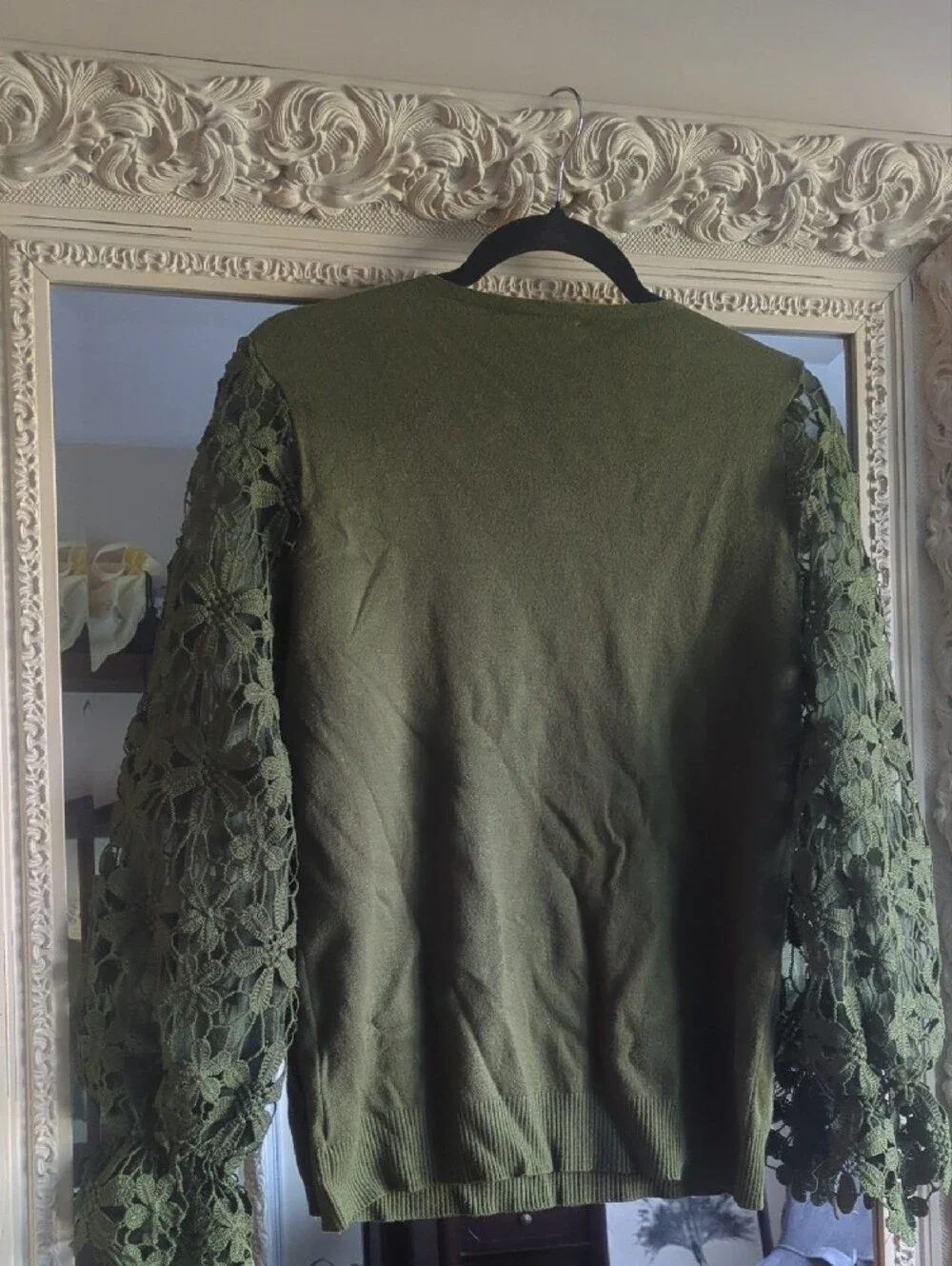 Sioni Olive Green Knit Top